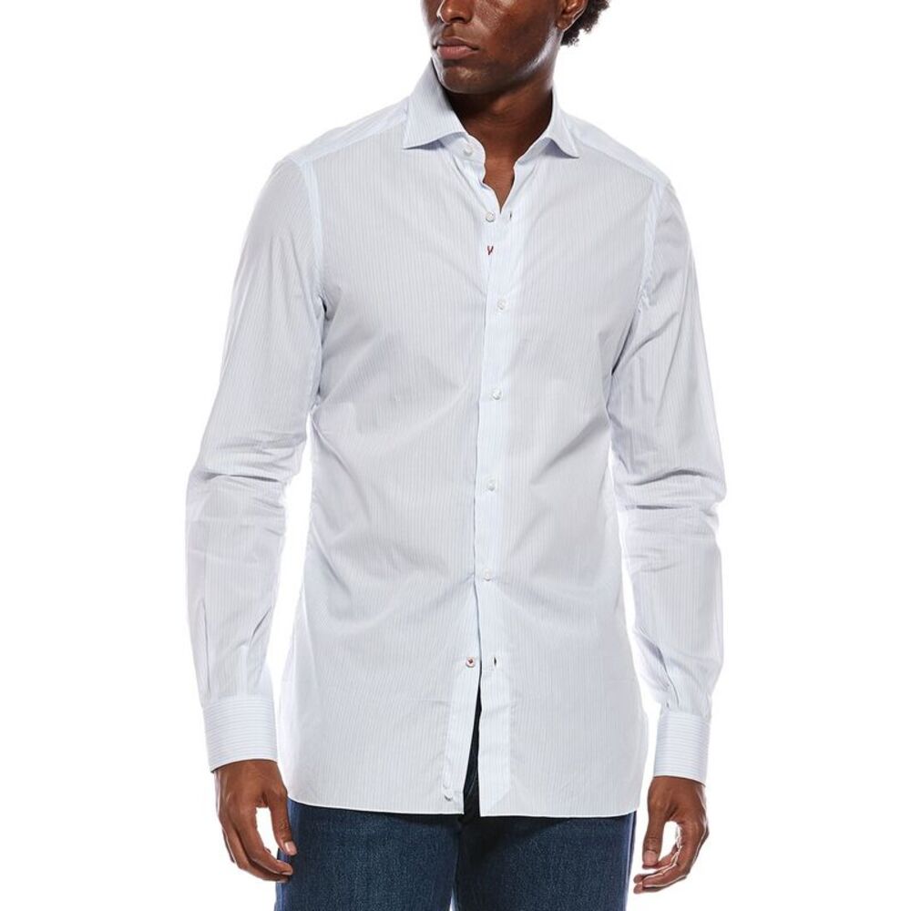 Isaia Mens  Shirt, Blue